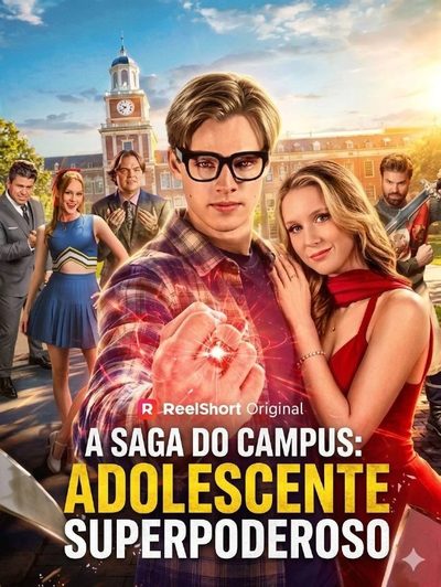 Capa da miniss&eacute;rie A Saga do Campus Adolescente Superpoderoso