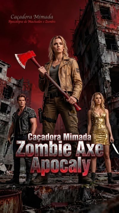 Capa da miniss&eacute;rie Caçadora Mimada Apocalipse de Machados e Zumbis