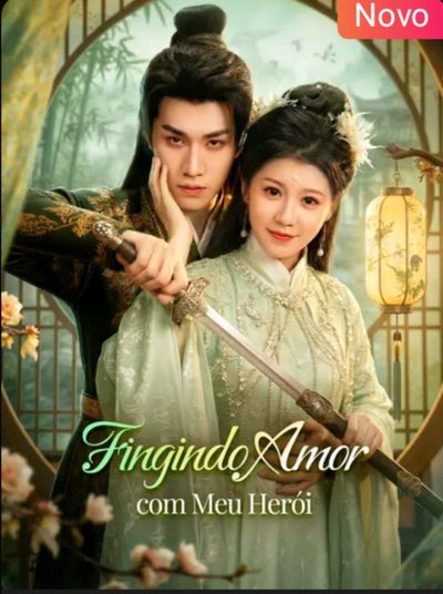 Capa da miniss&eacute;rie Fingindo Amor com Meu Herói
