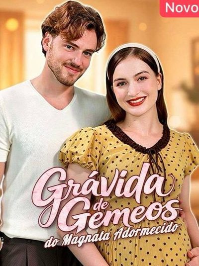 Capa da miniss&eacute;rie Grávida de Gêmeos do Magnata Adormecido