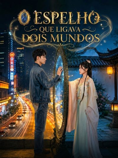 Capa da miniss&eacute;rie O Espelho que Ligava Dois Mundo