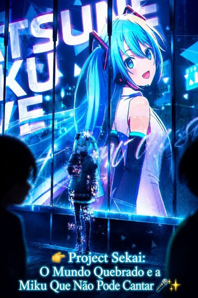 Capa da miniss&eacute;rie Project Sekai: o Mundo Quebrado e a Miku que Não Pode Cantar